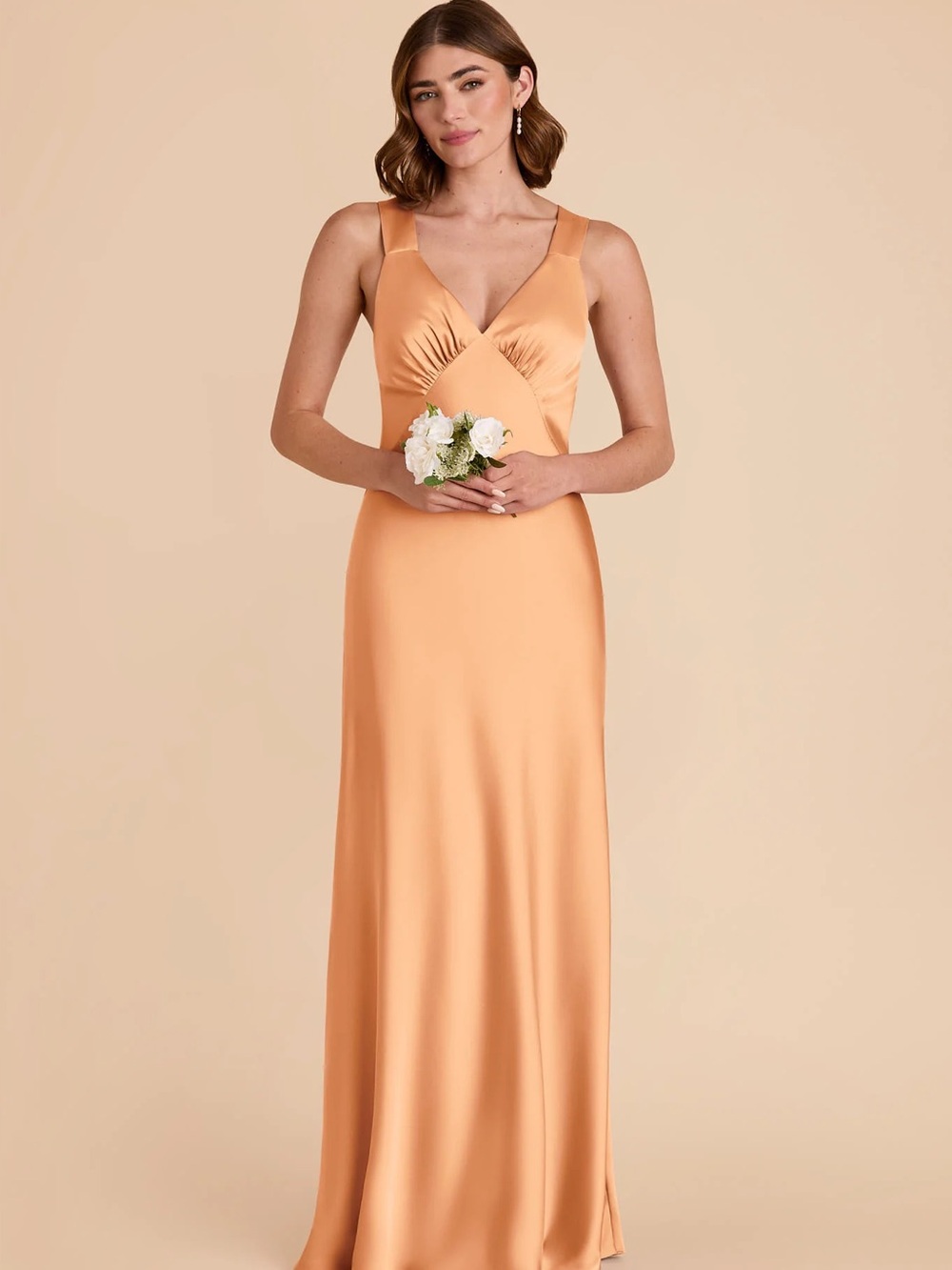Birdy Grey Peach Satin Maxi Dress